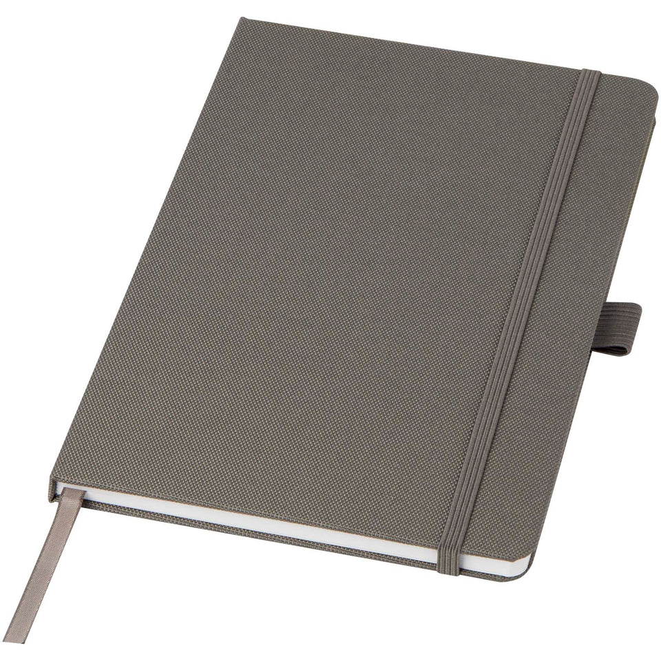 Blocco note A5 in carta riciclata con cover in PET riciclato Honua personalizzato con logo - Pubblienne