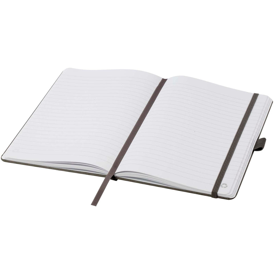 Blocco note A5 in carta riciclata con cover in PET riciclato Honua personalizzato con logo - Pubblienne