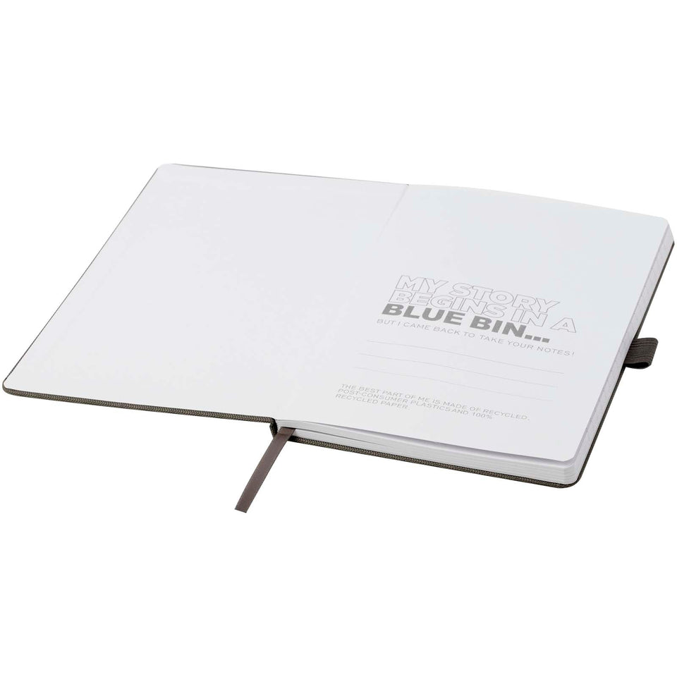 Blocco note A5 in carta riciclata con cover in PET riciclato Honua personalizzato con logo - Pubblienne
