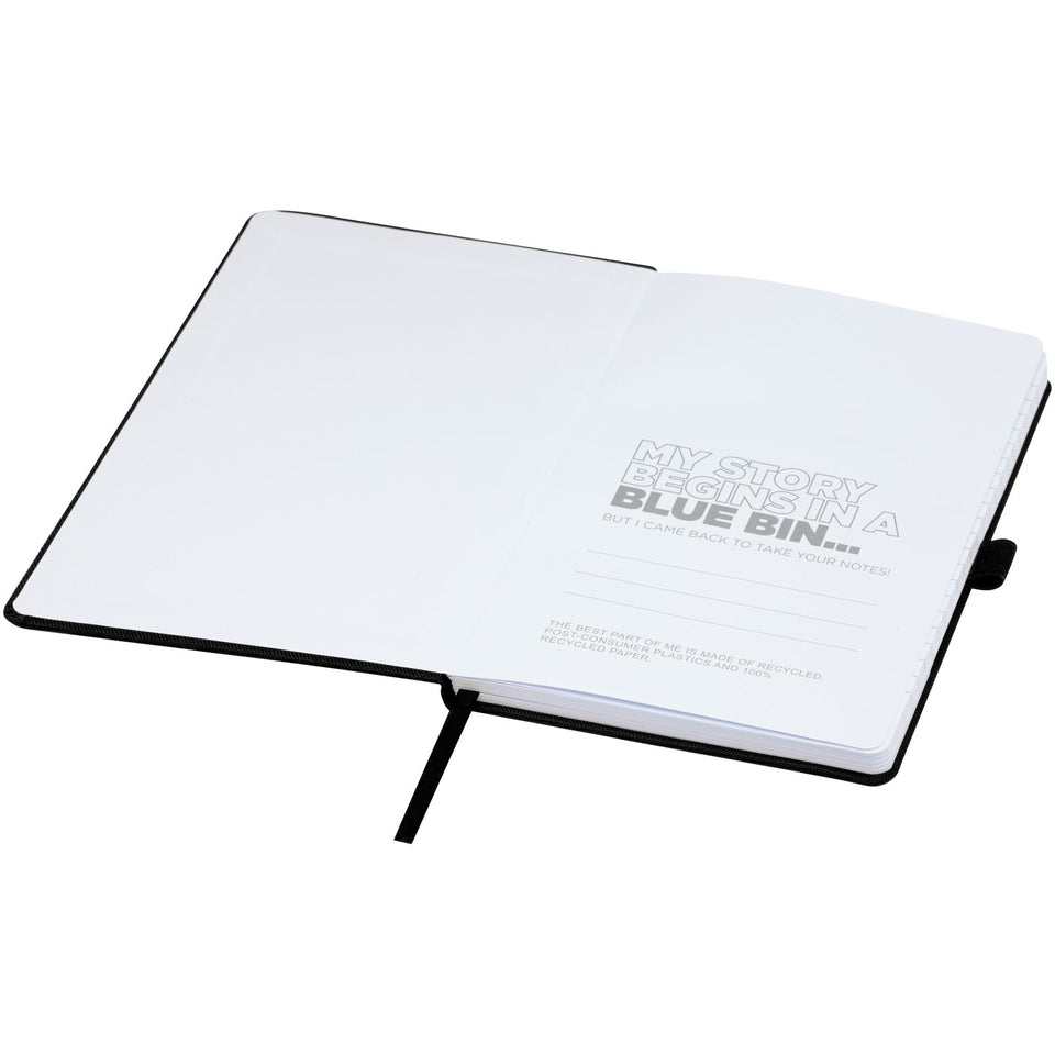 Blocco note A5 in carta riciclata con cover in PET riciclato Honua personalizzato con logo - Pubblienne