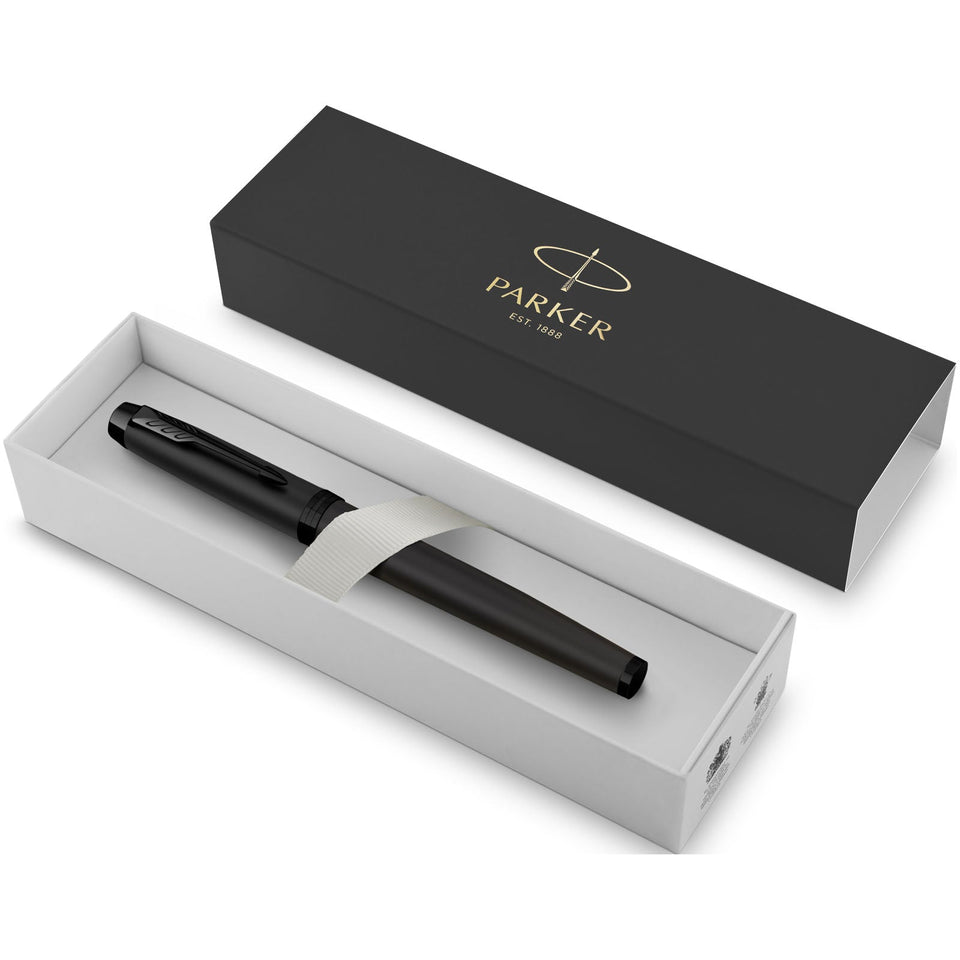 Parker penna roller acromatica IM (inchiostro nero) personalizzato con logo - Pubblienne