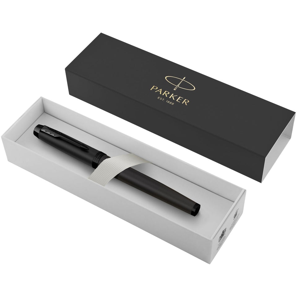 Parker penna roller acromatica IM (inchiostro nero) personalizzato con logo - Pubblienne
