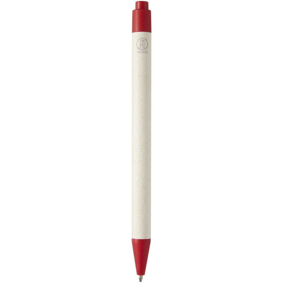 Penna a sfera Dairy Dream realizzata con cartoni del latte riciclati (inchiostro nero) personalizzato con logo - Pubblienne
