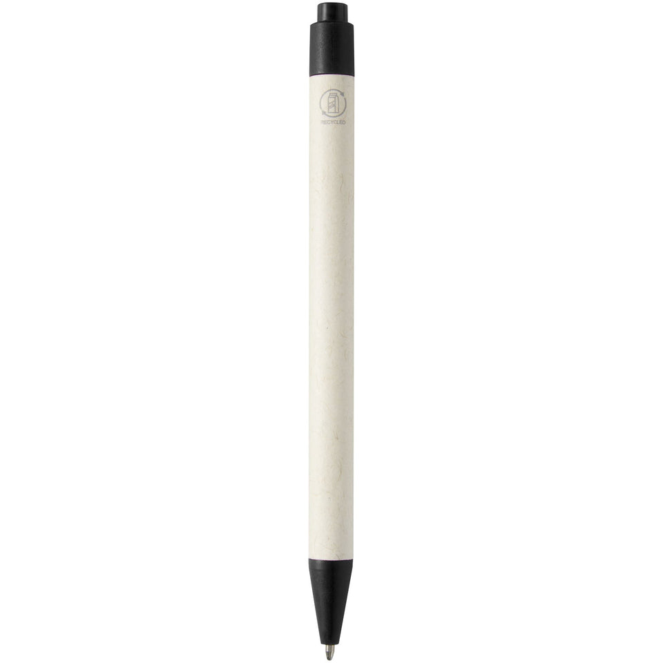 Penna a sfera Dairy Dream realizzata con cartoni del latte riciclati (inchiostro nero) personalizzato con logo - Pubblienne