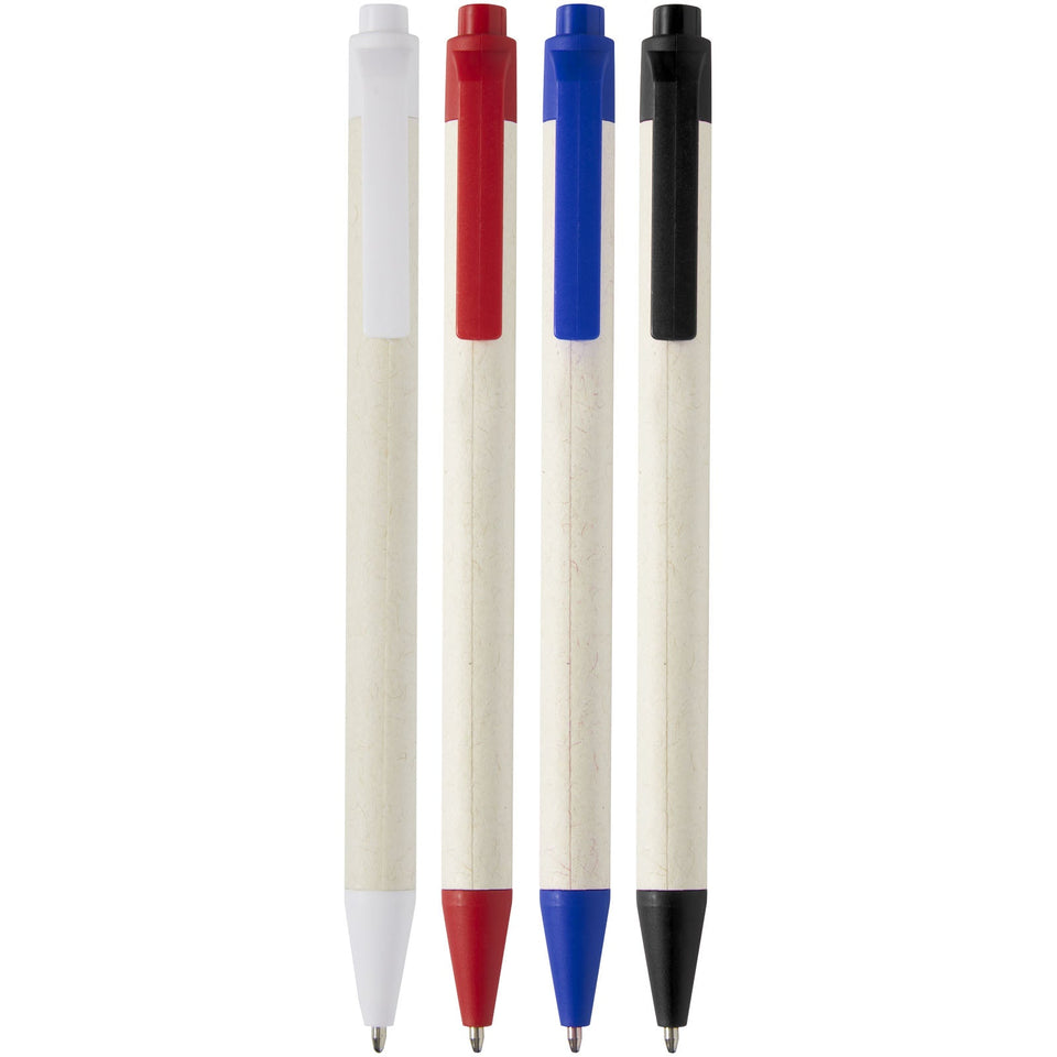 Penna a sfera Dairy Dream realizzata con cartoni del latte riciclati (inchiostro nero) personalizzato con logo - Pubblienne