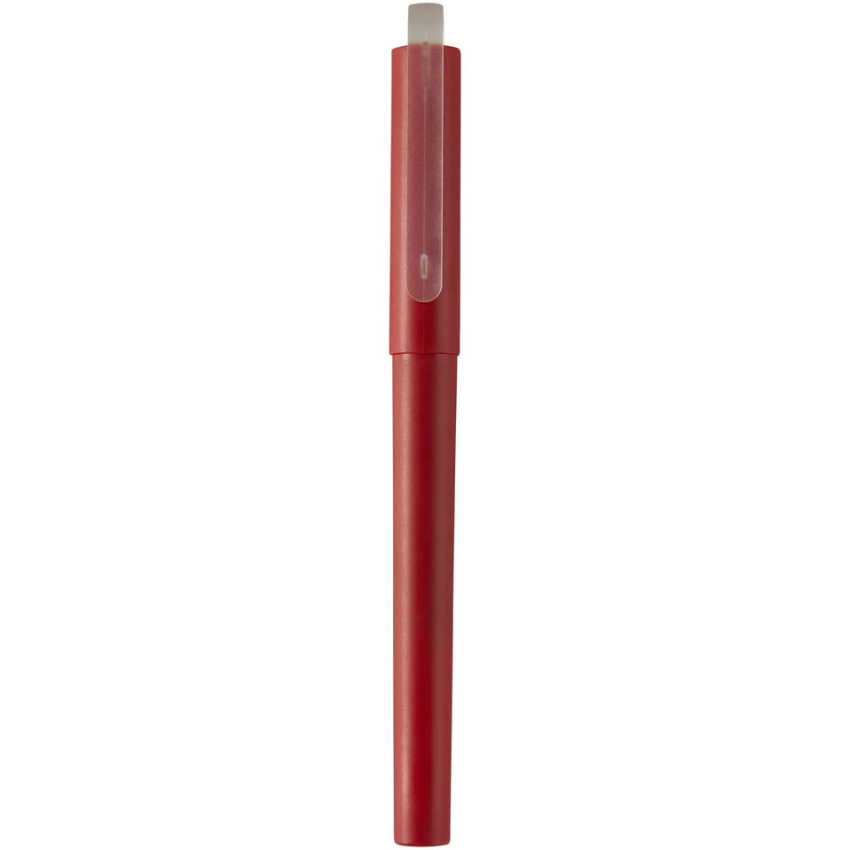 Penna roller gel in PET riciclato Mauna (inchiostro nero) personalizzato con logo - Pubblienne