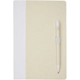Set blocco note formato A5 e penna a sfera Dairy Dream realizzati con cartoni del latte riciclati personalizzato con logo - Pubblienne