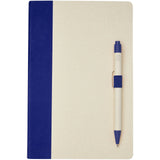 Set blocco note formato A5 e penna a sfera Dairy Dream realizzati con cartoni del latte riciclati personalizzato con logo - Pubblienne