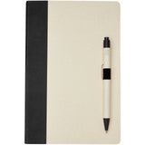 Set blocco note formato A5 e penna a sfera Dairy Dream realizzati con cartoni del latte riciclati personalizzato con logo - Pubblienne