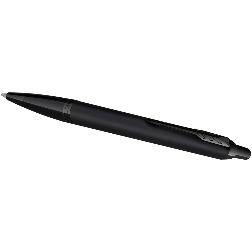 Parker set penna a sfera e penna roller acromatiche in confezione regalo IM (inchiostro nero/blu) personalizzato con logo - Pubblienne