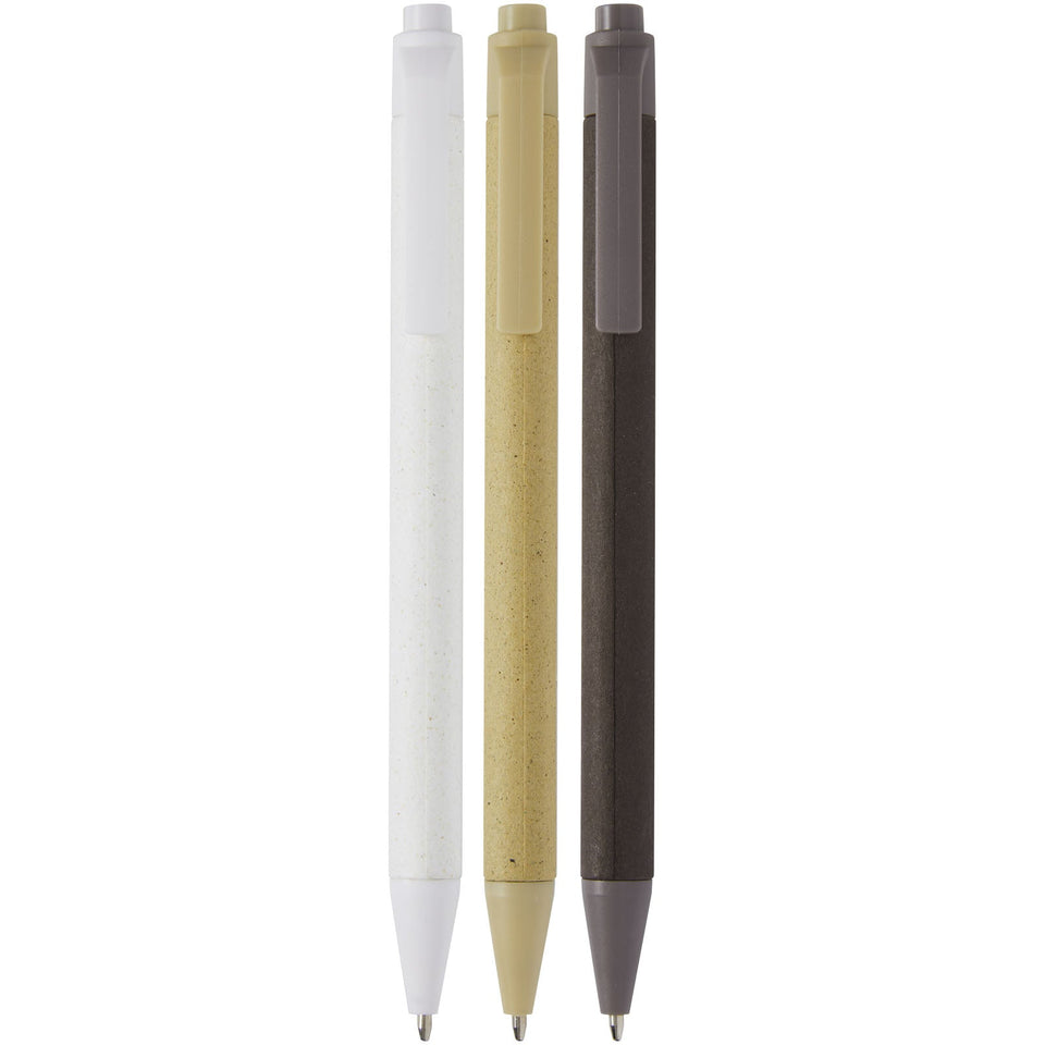 Penna a sfera in carta crush Fabianna (inchiostro nero) personalizzato con logo - Pubblienne