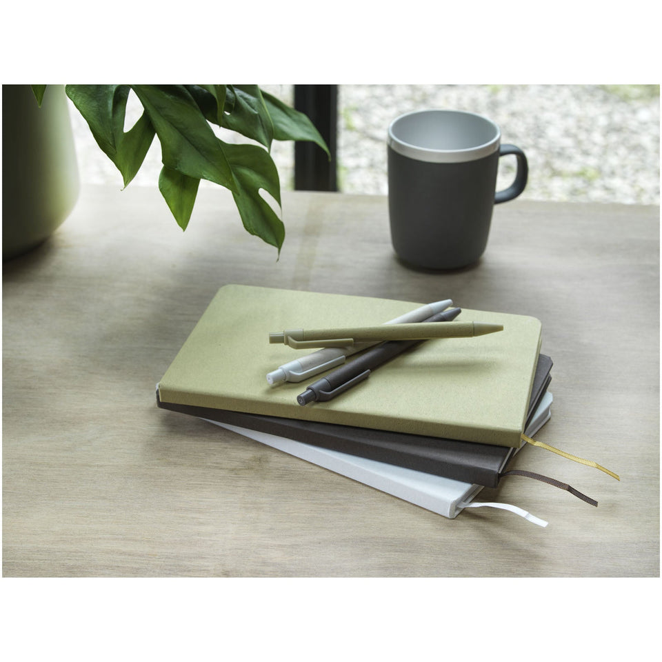 Penna a sfera in carta crush Fabianna (inchiostro nero) personalizzato con logo - Pubblienne