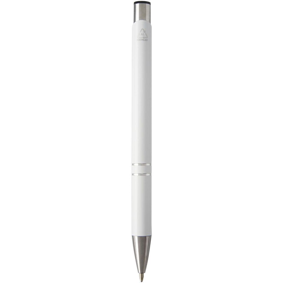 Penna a sfera in alluminio riciclato Moneta (inchiostro nero) personalizzato con logo - Pubblienne