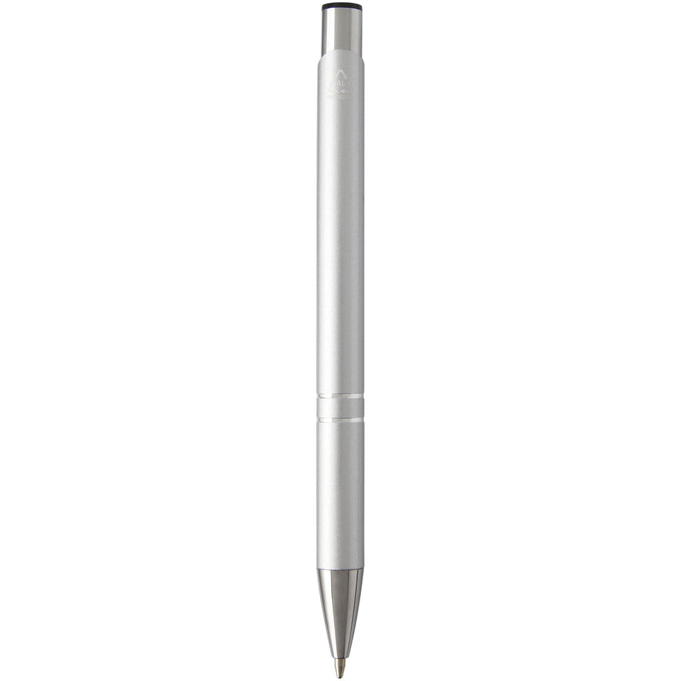 Penna a sfera in alluminio riciclato Moneta (inchiostro nero) personalizzato con logo - Pubblienne