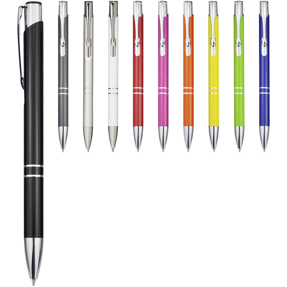 Penna a sfera in alluminio riciclato Moneta (inchiostro nero) personalizzato con logo - Pubblienne