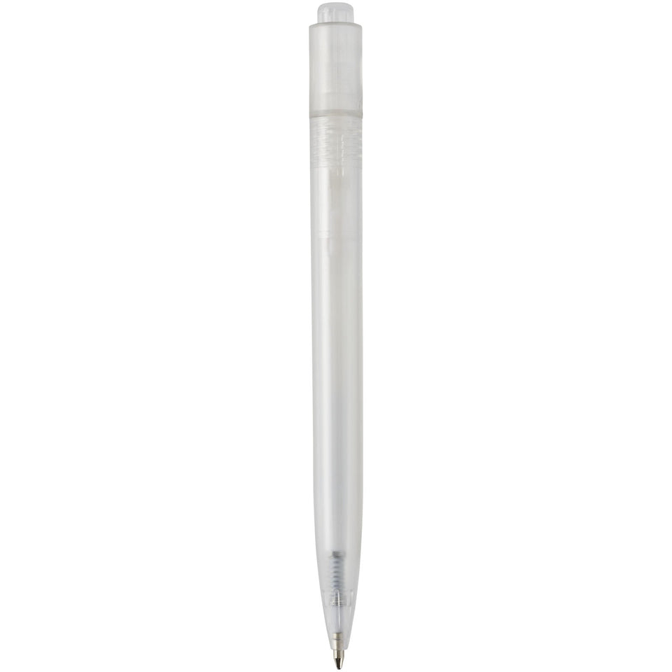 Penna a sfera in plastica destinata all'oceano Thalaasa (inchiostro nero) personalizzato con logo - Pubblienne