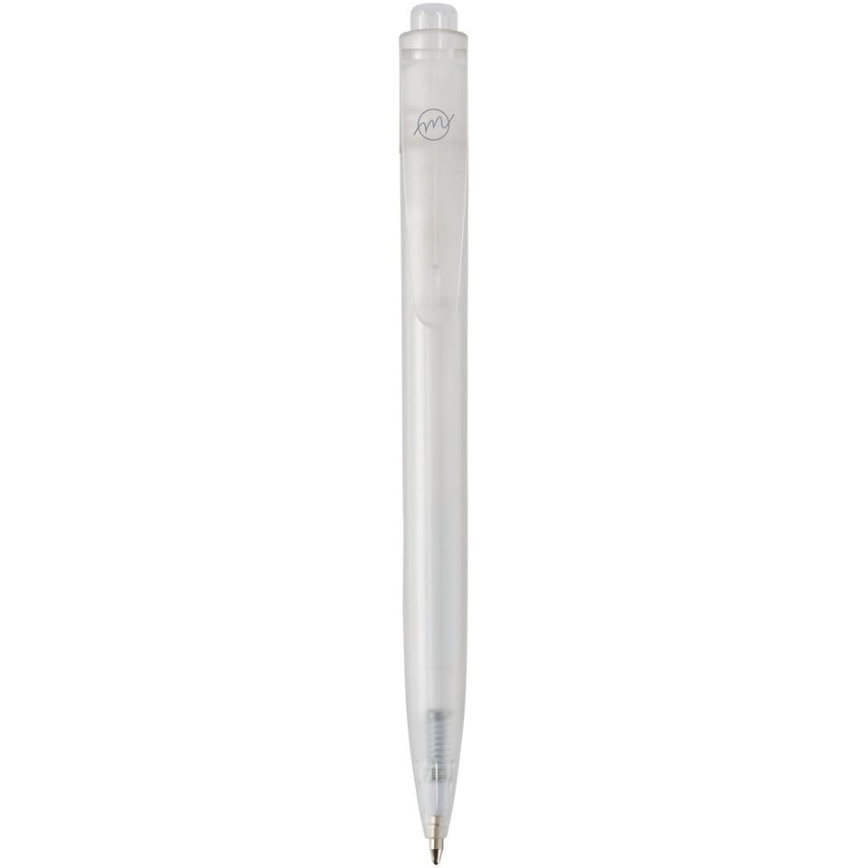 Penna a sfera in plastica destinata all'oceano Thalaasa (inchiostro nero) personalizzato con logo - Pubblienne