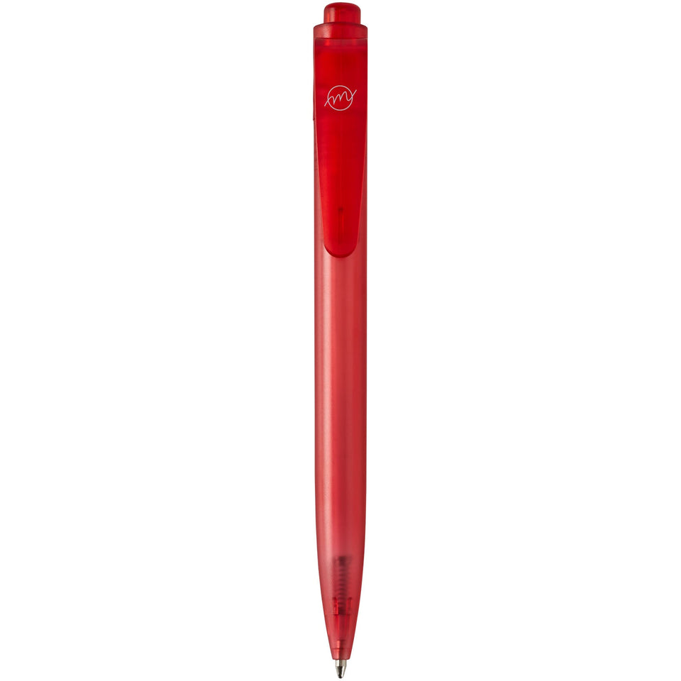 Penna a sfera in plastica destinata all'oceano Thalaasa (inchiostro nero) personalizzato con logo - Pubblienne