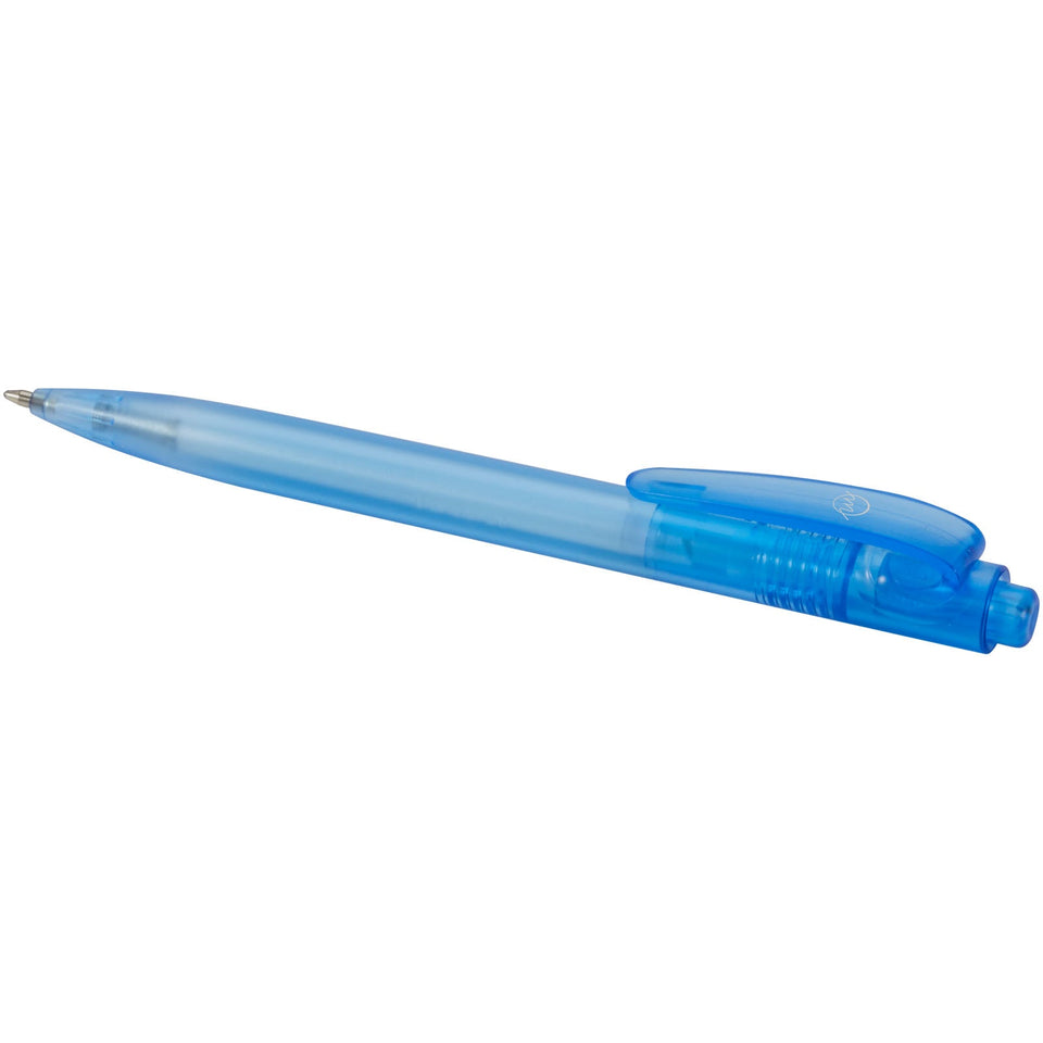 Penna a sfera in plastica destinata all'oceano Thalaasa (inchiostro nero) personalizzato con logo - Pubblienne