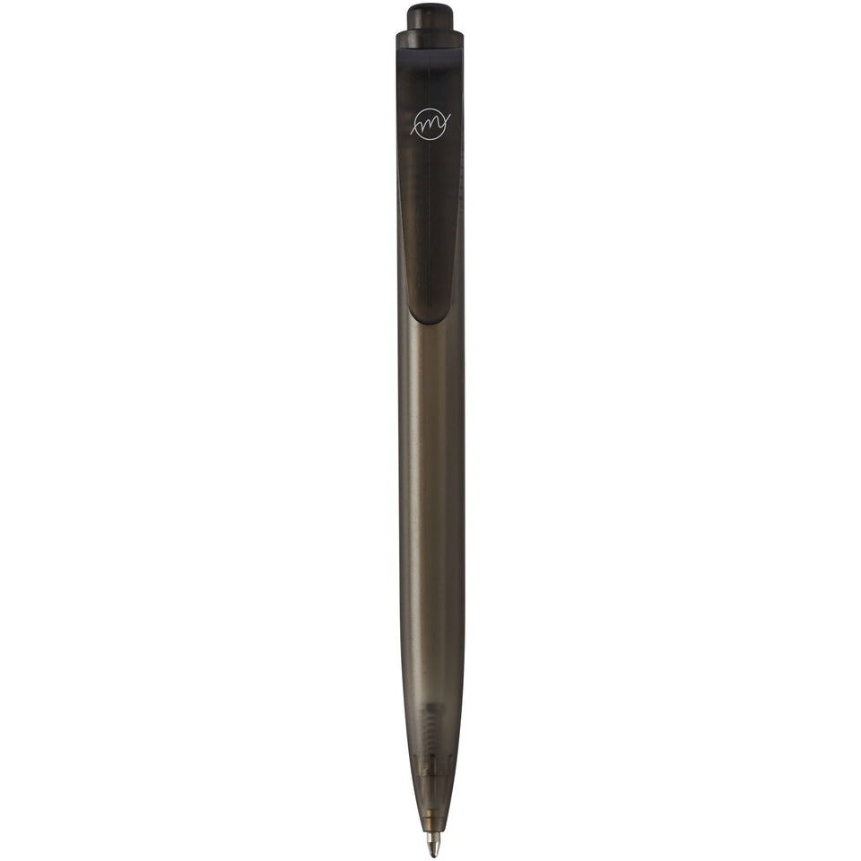 Penna a sfera in plastica destinata all'oceano Thalaasa (inchiostro nero) personalizzato con logo - Pubblienne