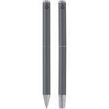 Set regalo con penna a sfera e penna roller in alluminio riciclato Lucetto (inchiostro nero) personalizzato con logo - Pubblienne