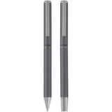 Set regalo con penna a sfera e penna roller in alluminio riciclato Lucetto (inchiostro nero) personalizzato con logo - Pubblienne