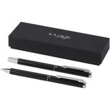 Set regalo con penna a sfera e penna roller in alluminio riciclato Lucetto (inchiostro nero) personalizzato con logo - Pubblienne