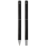 Set regalo con penna a sfera e penna roller in alluminio riciclato Lucetto (inchiostro nero) personalizzato con logo - Pubblienne