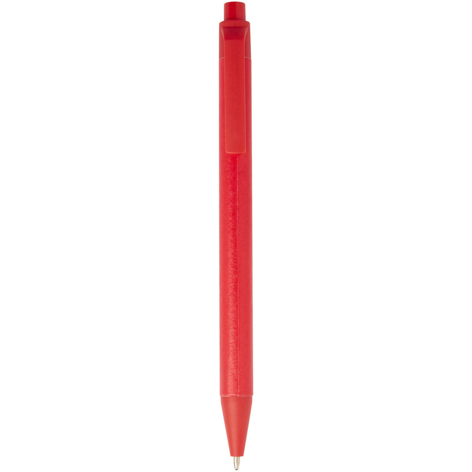 Penna a sfera in carta riciclata monocromatica con finitura opaca Chartik (inchiostro nero) personalizzato con logo - Pubblienne