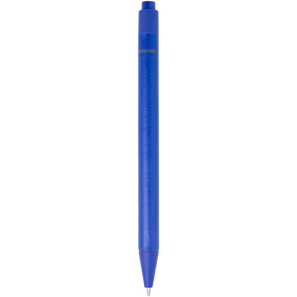 Penna a sfera in carta riciclata monocromatica con finitura opaca Chartik (inchiostro nero) personalizzato con logo - Pubblienne