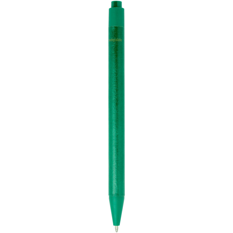 Penna a sfera in carta riciclata monocromatica con finitura opaca Chartik (inchiostro nero) personalizzato con logo - Pubblienne