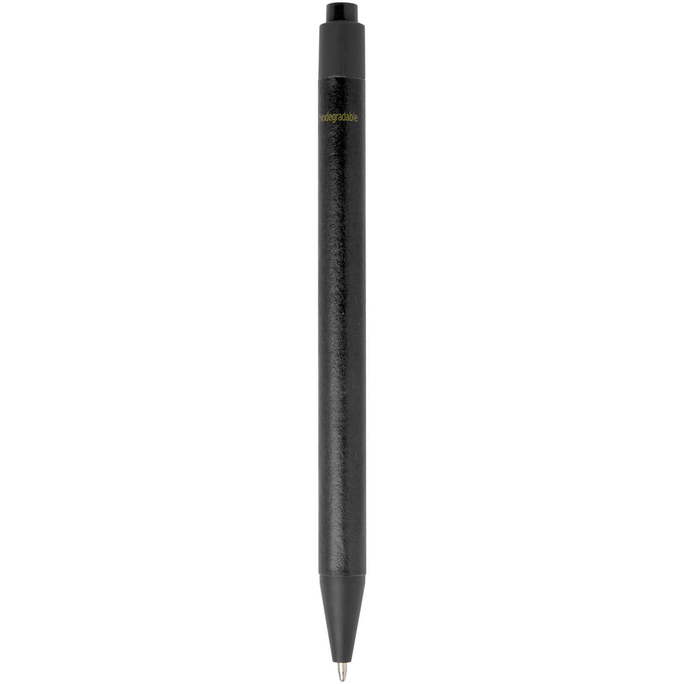 Penna a sfera in carta riciclata monocromatica con finitura opaca Chartik (inchiostro nero) personalizzato con logo - Pubblienne