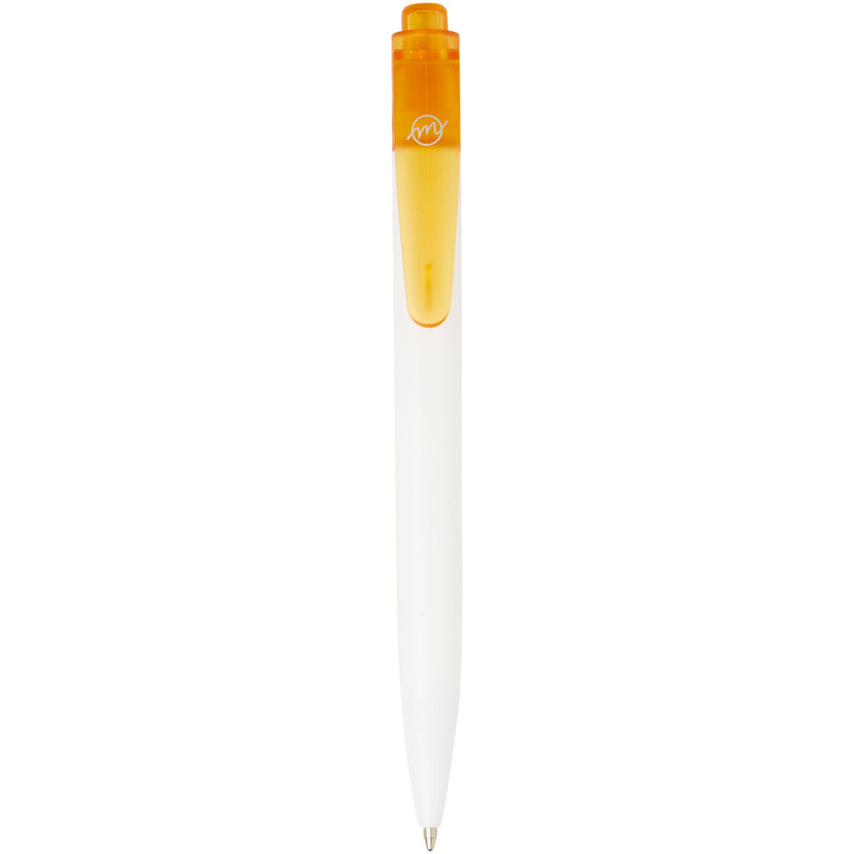 Penna a sfera in plastica destinata all'oceano Thalaasa (inchiostro nero) personalizzato con logo - Pubblienne