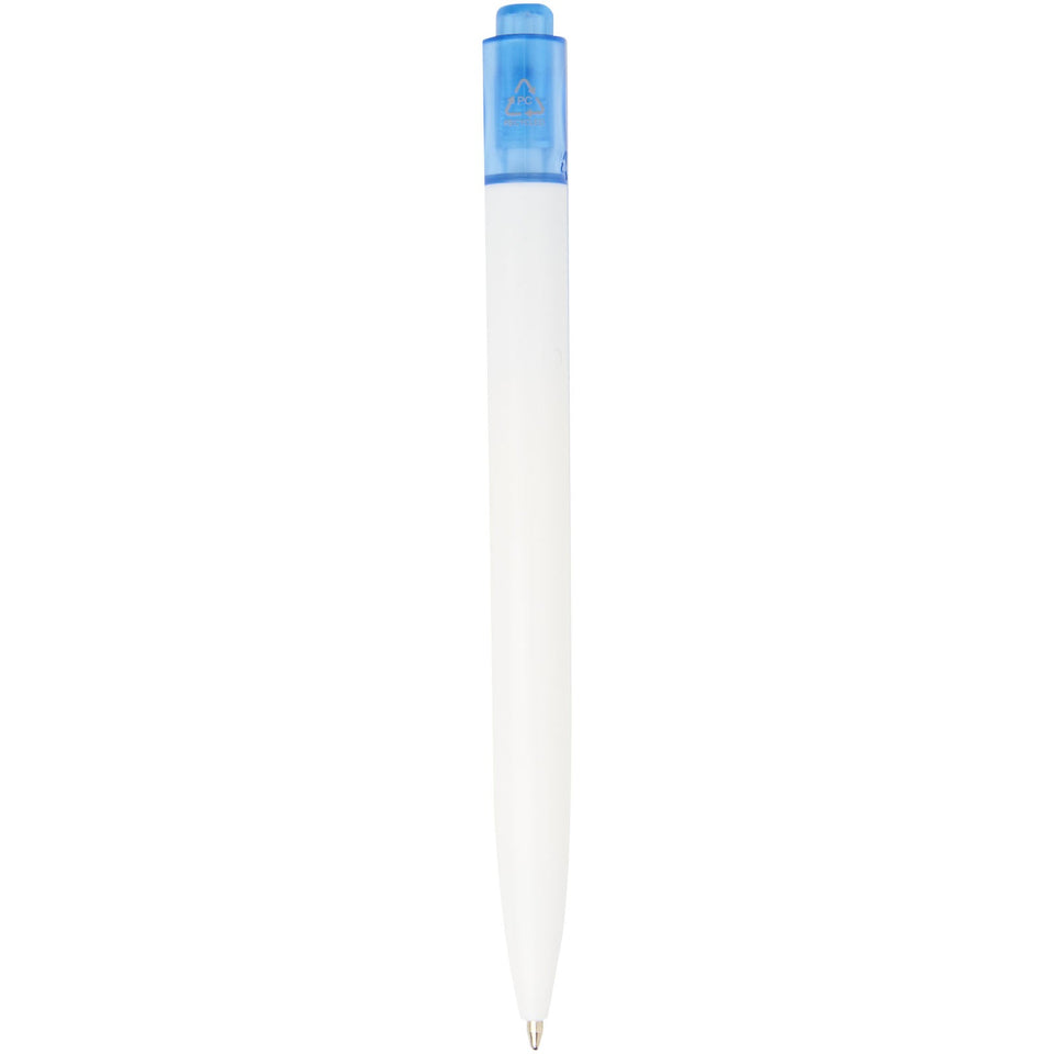 Penna a sfera in plastica destinata all'oceano Thalaasa (inchiostro nero) personalizzato con logo - Pubblienne
