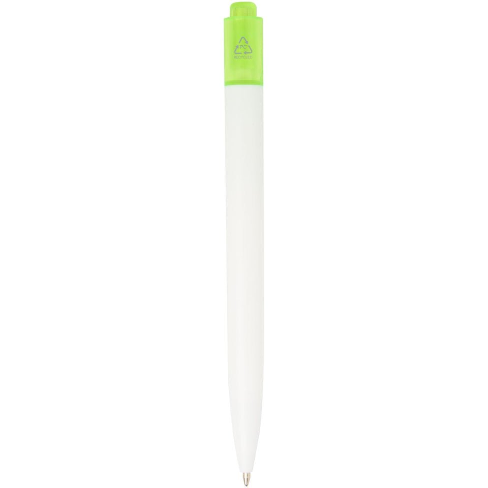 Penna a sfera in plastica destinata all'oceano Thalaasa (inchiostro nero) personalizzato con logo - Pubblienne