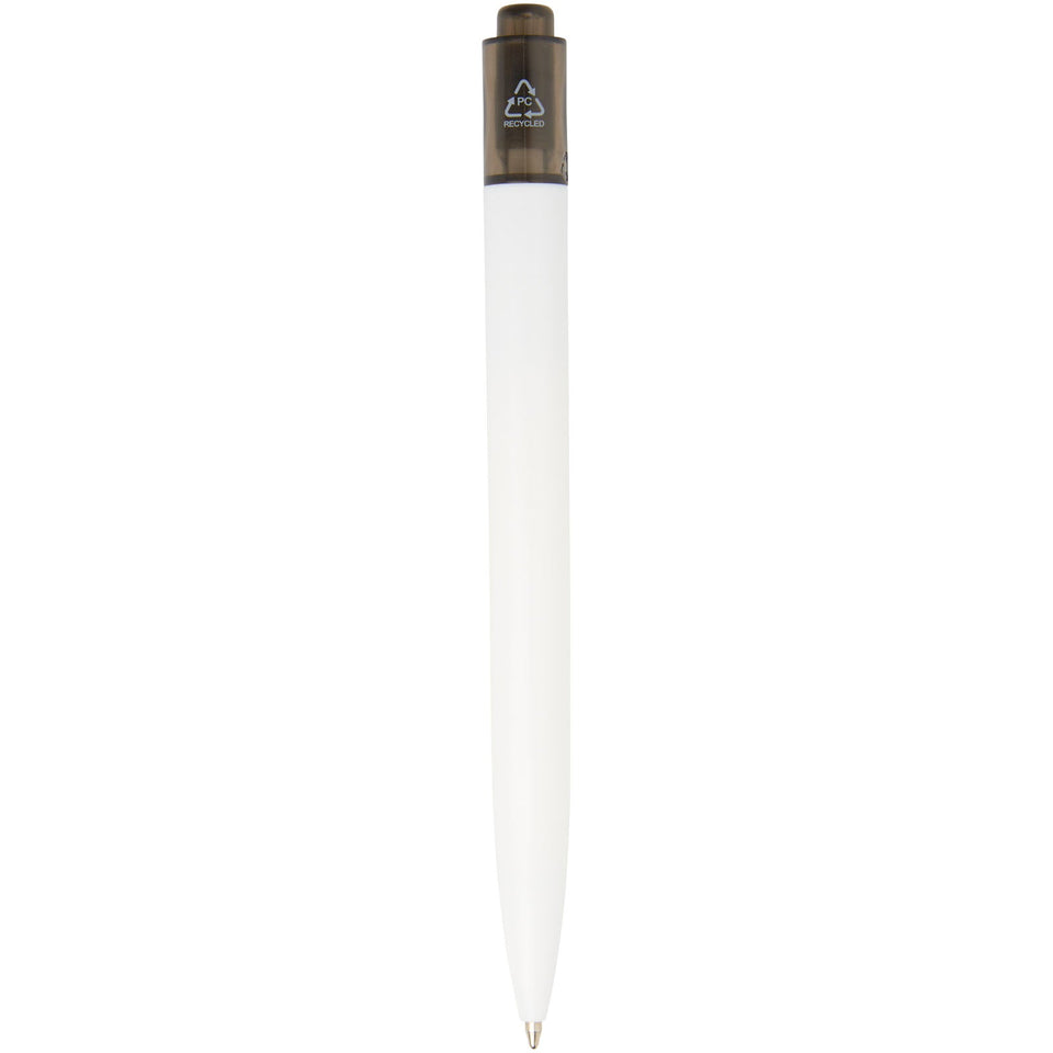 Penna a sfera in plastica destinata all'oceano Thalaasa (inchiostro nero) personalizzato con logo - Pubblienne