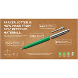Penna a sfera Parker Jotter Recycled (inchiostro nero) personalizzato con logo - Pubblienne