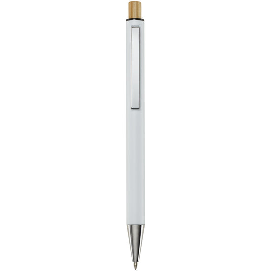 Penna a sfera in alluminio riciclato Cyrus (inchiostro blu) personalizzato con logo - Pubblienne
