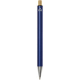 Penna a sfera in alluminio riciclato Cyrus (inchiostro blu) personalizzato con logo - Pubblienne