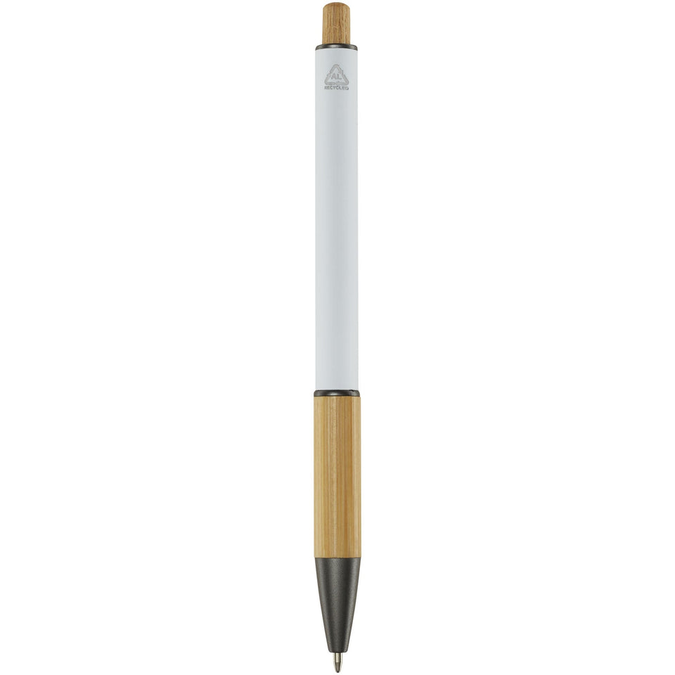 Penna a sfera in alluminio riciclato Darius (inchiostro blu) personalizzato con logo - Pubblienne