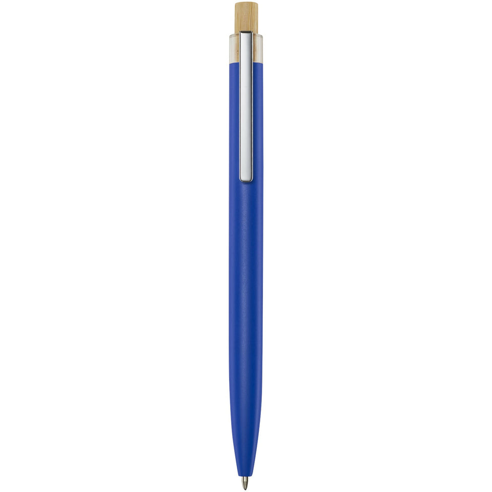 Penna a sfera in alluminio riciclato Nooshin (inchiostro blu) personalizzato con logo - Pubblienne