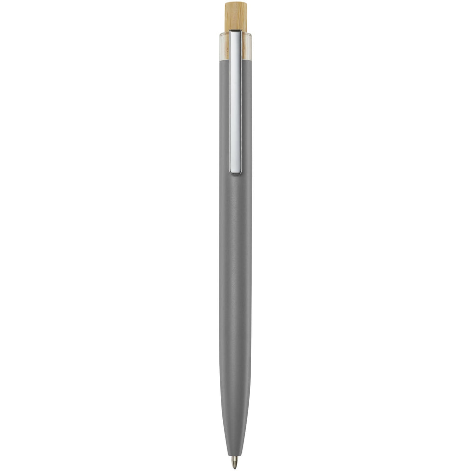 Penna a sfera in alluminio riciclato Nooshin (inchiostro blu) personalizzato con logo - Pubblienne