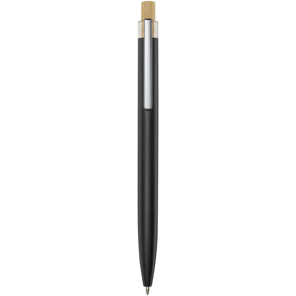 Penna a sfera in alluminio riciclato Nooshin (inchiostro blu) personalizzato con logo - Pubblienne