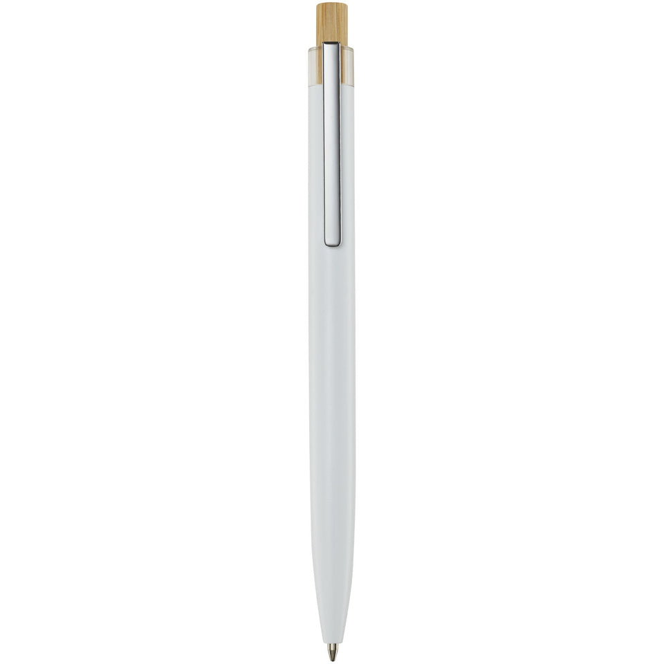 Penna a sfera in alluminio riciclato Nooshin (inchiostro nero) personalizzato con logo - Pubblienne