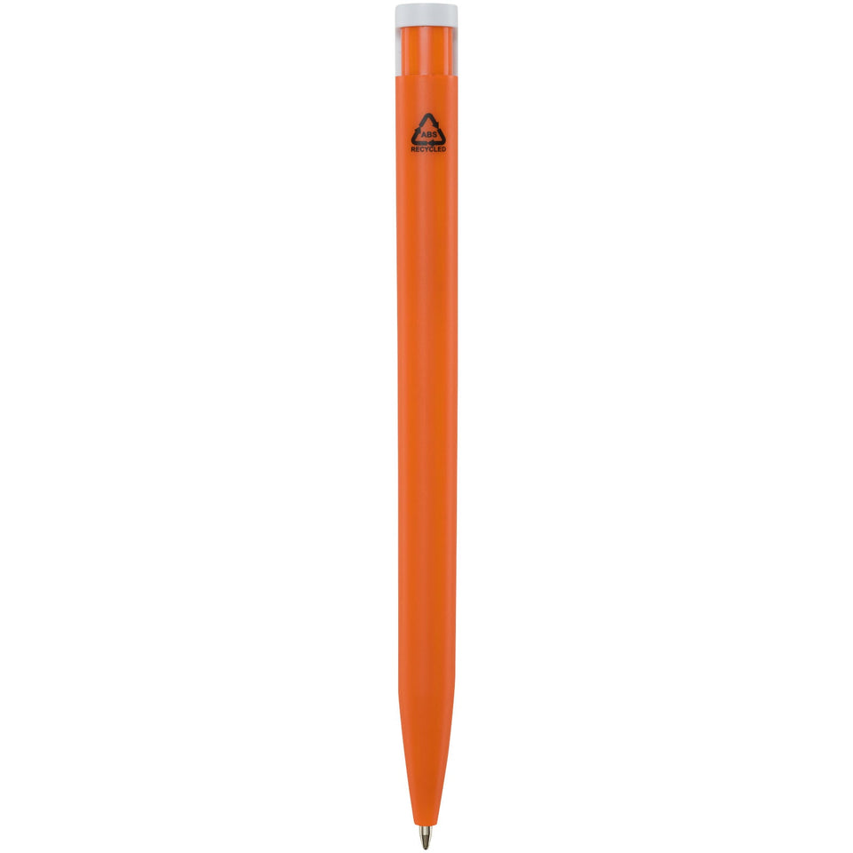 Penna a sfera in plastica riciclata Unix (inchiostro blu) personalizzato con logo - Pubblienne
