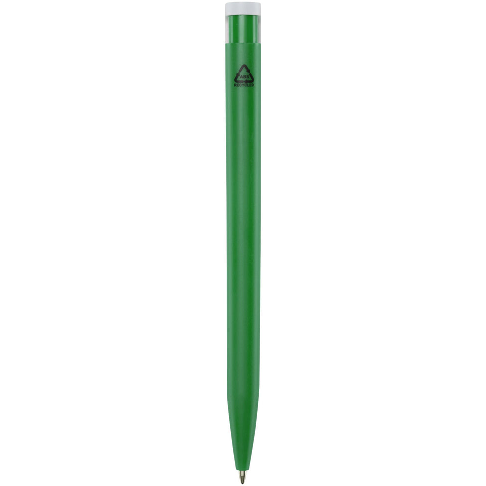 Penna a sfera in plastica riciclata Unix (inchiostro nero) personalizzato con logo - Pubblienne