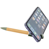 Penna supporto per telefono Delfina (inchiostro nero) personalizzato con logo - Pubblienne