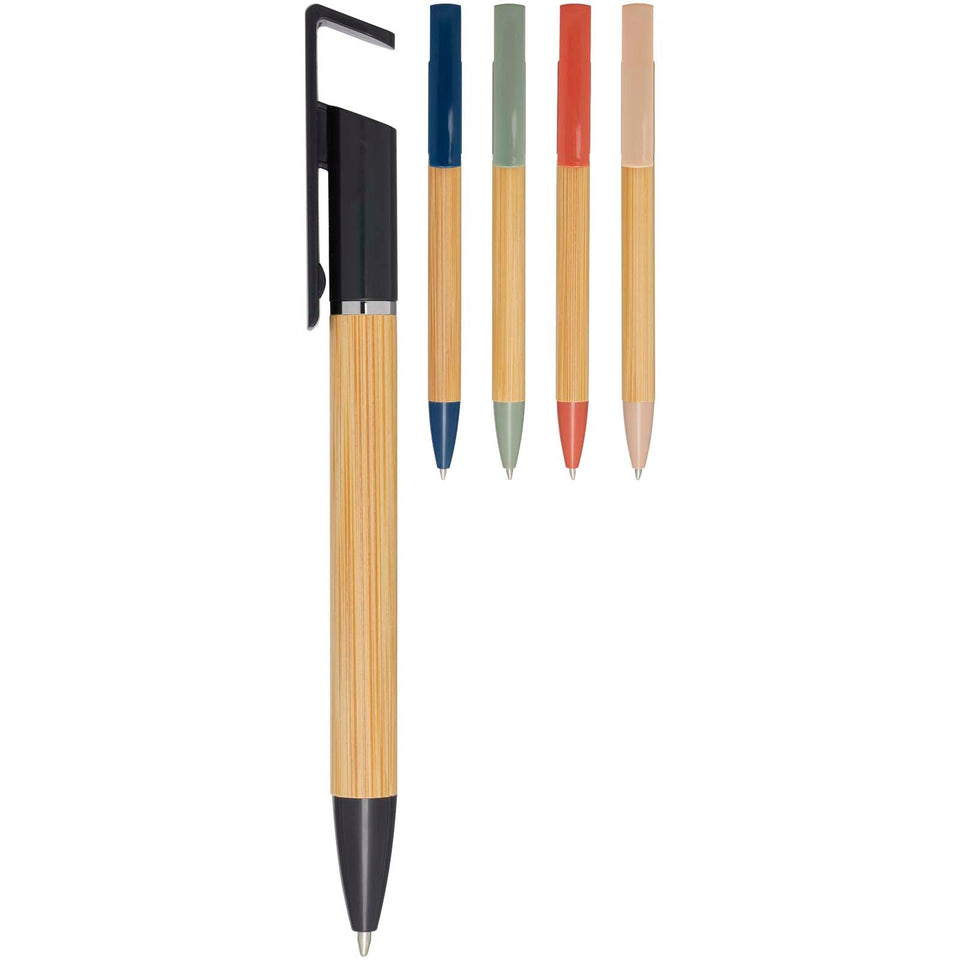 Penna supporto per telefono Delfina (inchiostro blu) personalizzato con logo - Pubblienne