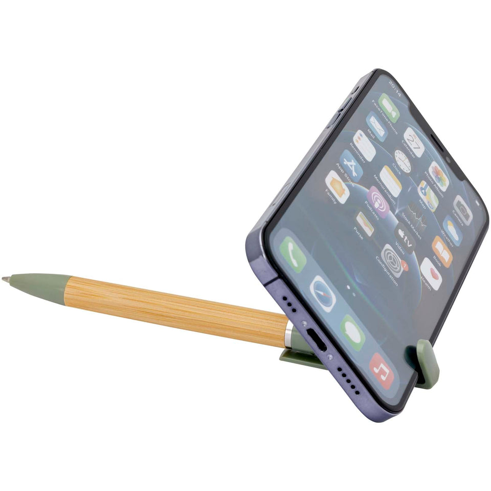 Penna supporto per telefono Delfina (inchiostro blu) personalizzato con logo - Pubblienne