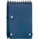 Blocco note formato A6 con copertina rigida in plastica recuperata in prossimità degli oceani e penna a sfera Thalaasa (inchi personalizzato con logo - Pubblienne